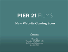 Tablet Screenshot of pier21films.com